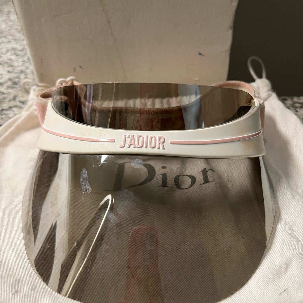 Authentic Dior Clear Visor with Soft Pink Band